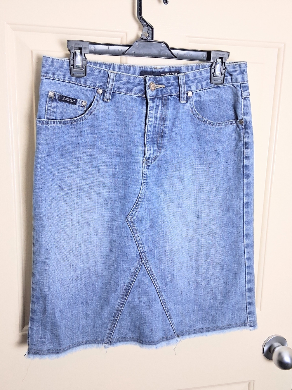 Squeeze By Stephen Hardy Teen Juniors Mini Denim Skirt Size 7/8